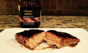 Smoked Honey Balsamic Glazed Salmon