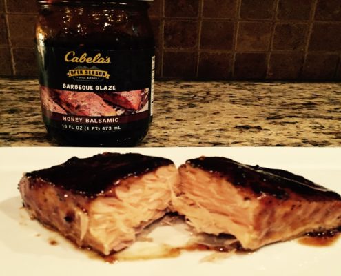 Smoked Honey Balsamic Glazed Salmon